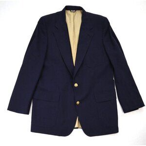 Bill Blass Men's Blazer Size 42L Vintage Navy Blue Suit Jacket Sport Coat